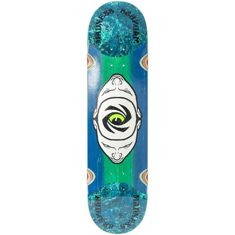 Custom Skateboard Deck for Extreme Street Skating-Madness Minds Eye R7 Popsicle Slick Blue Green 8.125 - Skateboard Deck