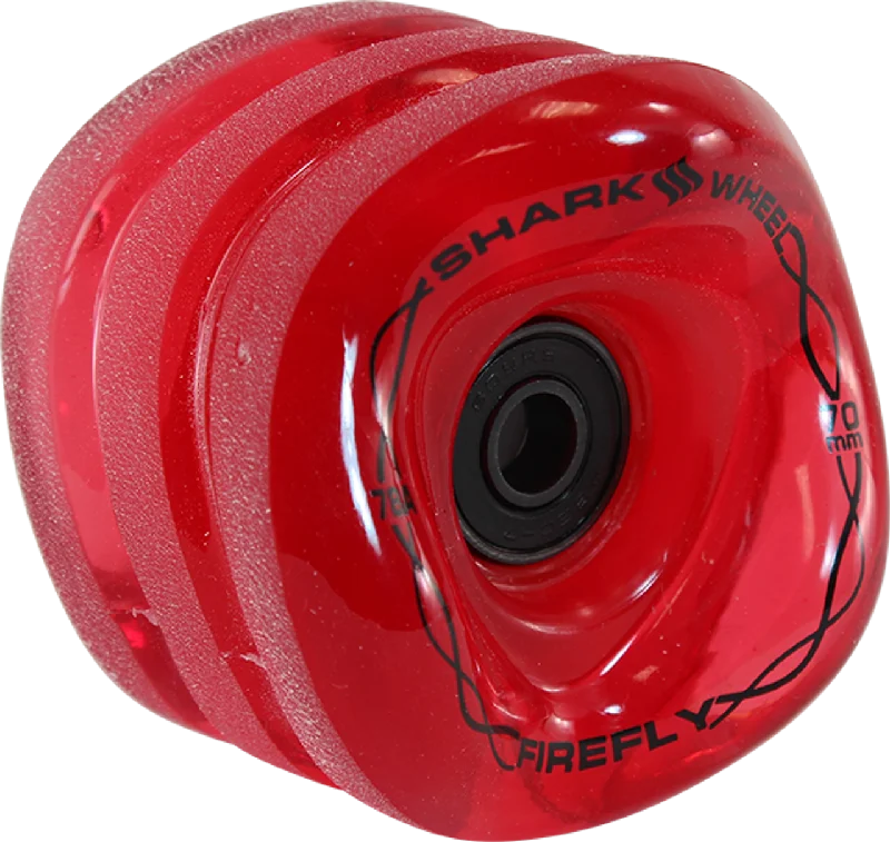 Custom Skateboard Wheels with Extra Control for Rapid Maneuvers-Sharky Firefly Wheels w/ Red Lights