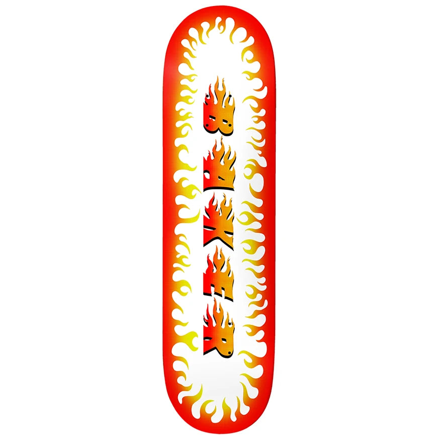 Custom Skateboard Deck with Extra Flexibility-Baker Skateboards Casper Flama Blanca Deck 8.25