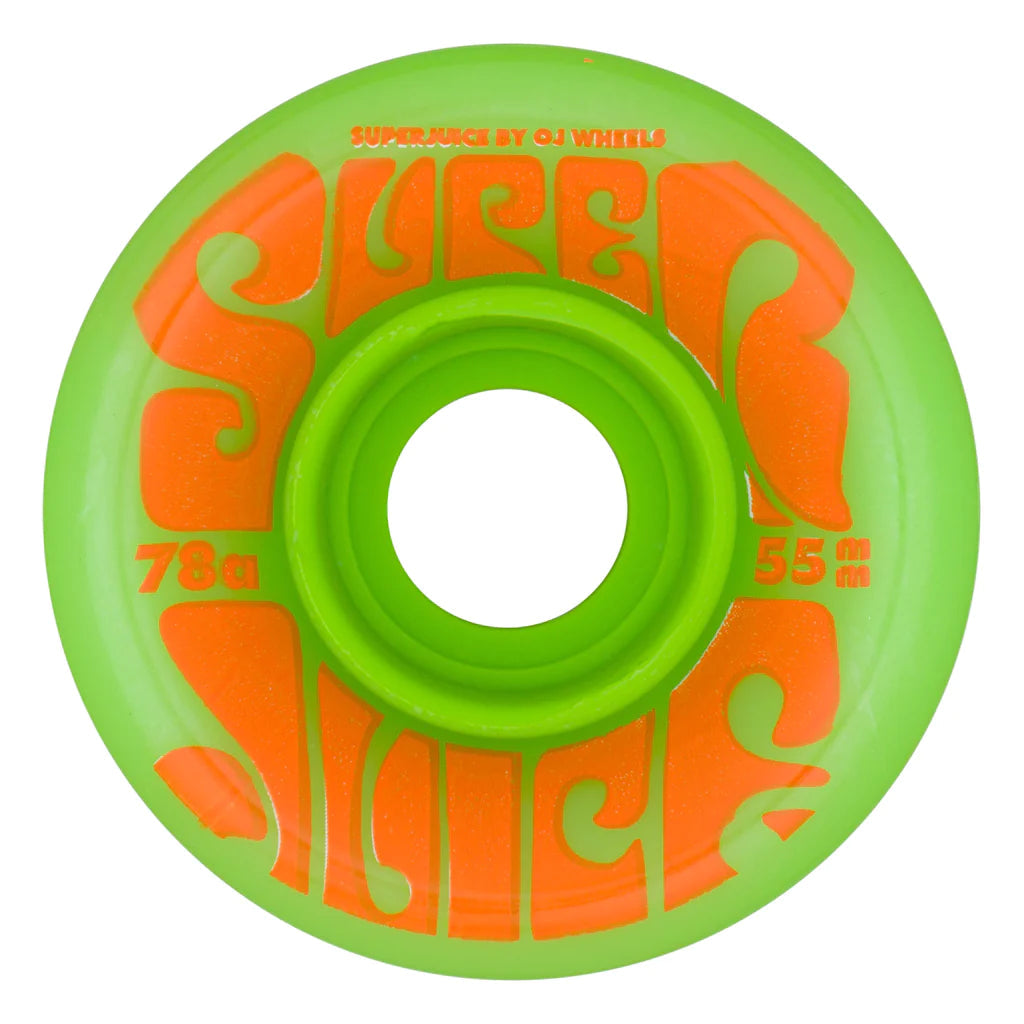 Custom Skateboard Wheels for Easy Flip Tricks with Grip-OJs Mini Super Juice Green 78A 55mm Wheels