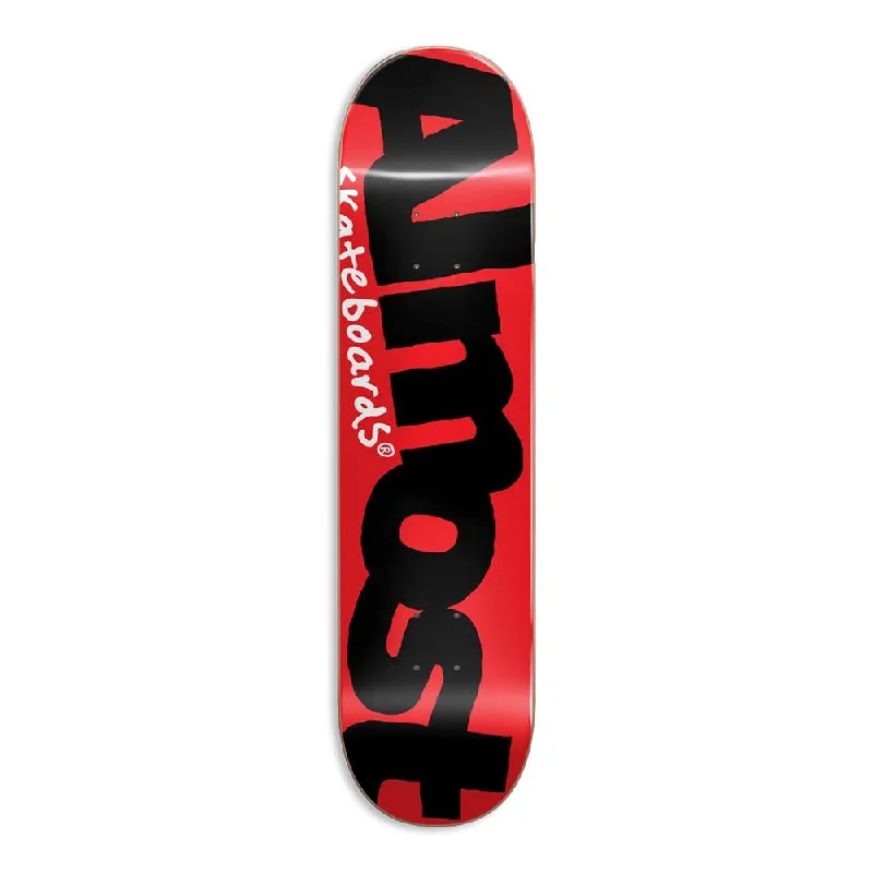 Custom Skateboard Deck with Optimal Width for Comfort-Almost Color Logo Red/Black 8.0 - Skateboard Deck