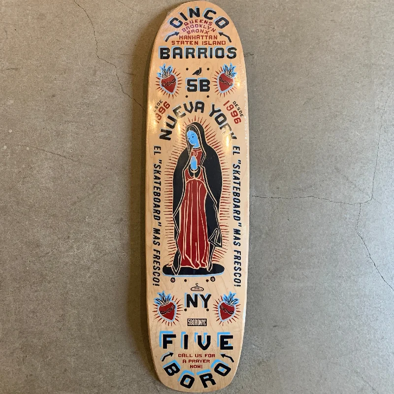 Custom Skateboard Deck for Maximum Speed and Agility-[5BORO NYC] 5B CINCO BARRIOS CRUISER LARGE - 8.0”