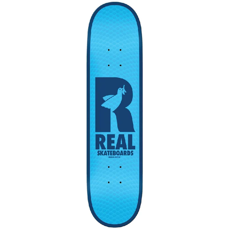 Custom Skateboard Deck with Smooth Ride on Rough Terrain-Real Doves Redux Renewal Blue 7.75 - Skateboard Deck