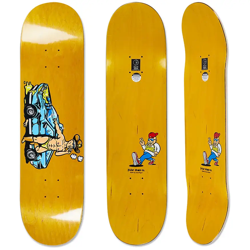 Custom Skateboard Deck with Easy Grip for Beginners-Polar Skate Co. Aaron Herrington Cowboy Cop Deck 8.25