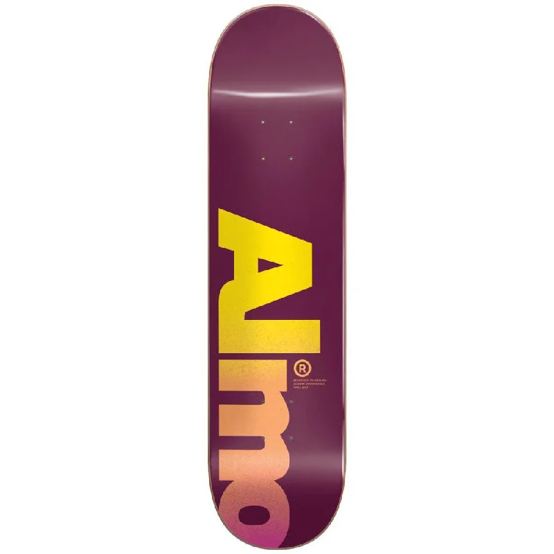 Custom Skateboard Deck with Modern Graphics-Almost Fall Off Logo HYB Magenta 8.0 - Skateboard Deck