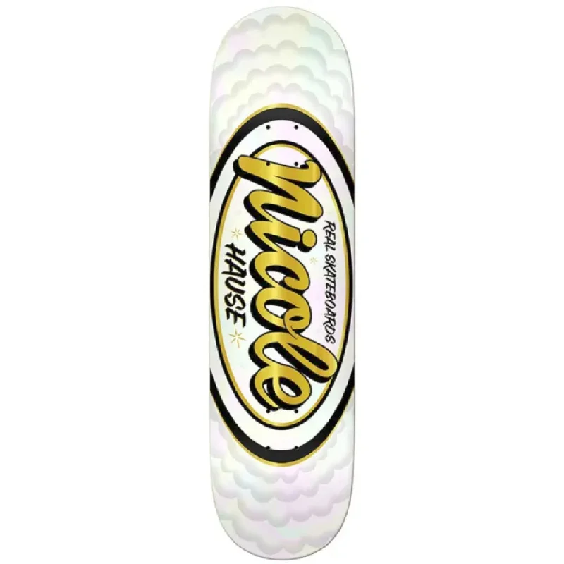 Custom Skateboard Deck for Freestyle Tricks-Real Hause Pro Oval White 8.5 - Skateboard Deck