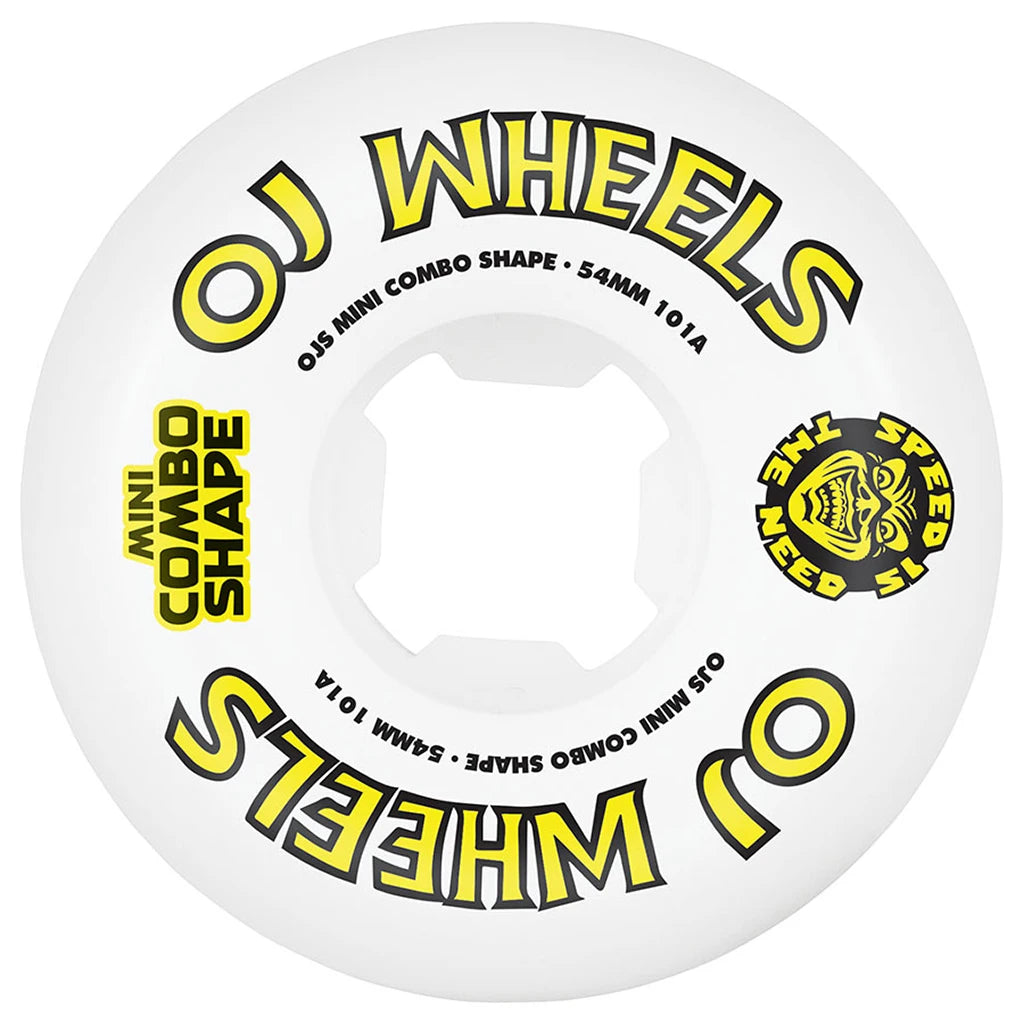 Custom Skateboard Wheels for Hybrid Performance between Speed and Tricks-OJ Wheels Team Line Original Mini Combo 101a Skateboard Wheels