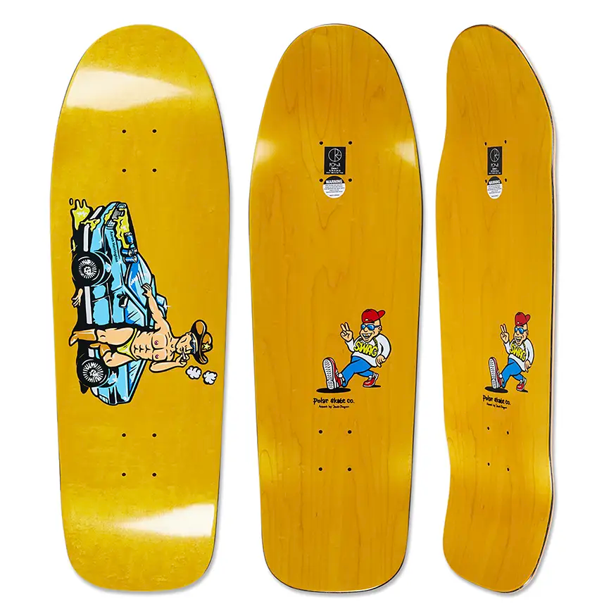 Custom Skateboard Deck with Advanced Tail Shape for Tricks-Polar Skate Co. Aaron Herrington Cowboy Cop Deck 9.75