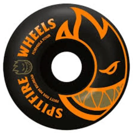 Custom Skateboard Wheels for Quick Response in All Conditions-Spitfire F4 Black/Orange Bighead Wheels - 53mm