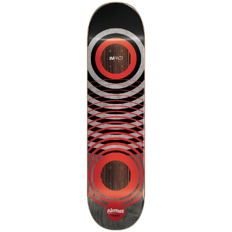 Custom Skateboard Deck with High-Performance Features-Almost Youness Red Rings Impact 8.25 - Skateboard Deck