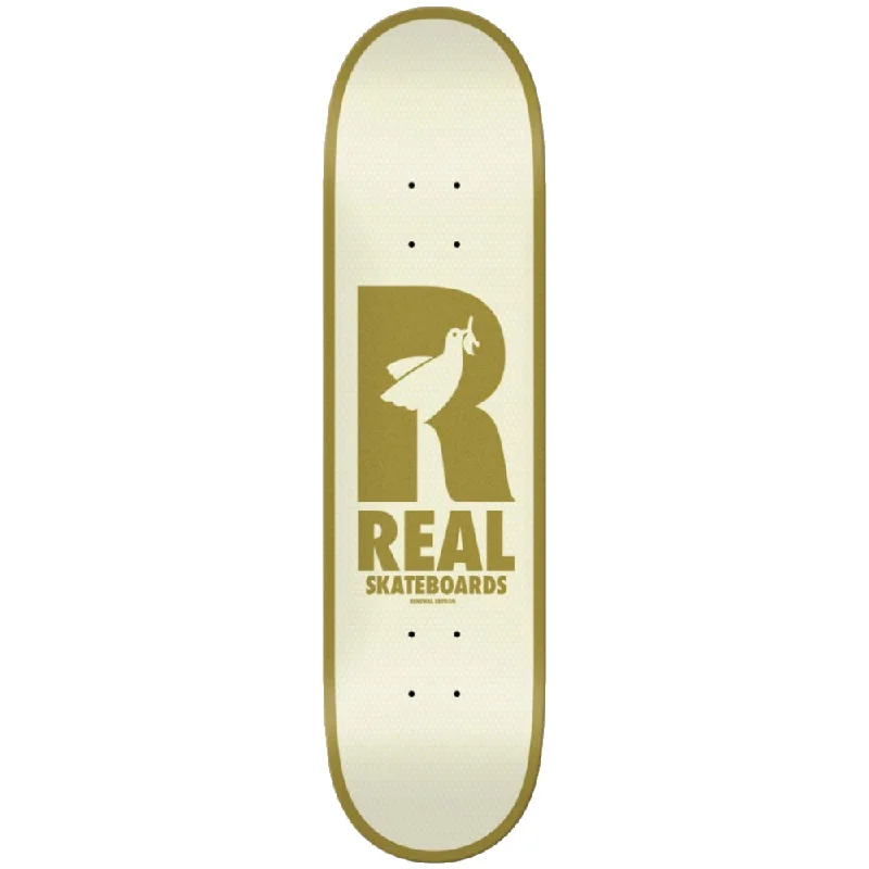 Custom Skateboard Deck with Custom Grip Tape-Real Doves Redux Renewals Cream 8.38 - Skateboard Deck