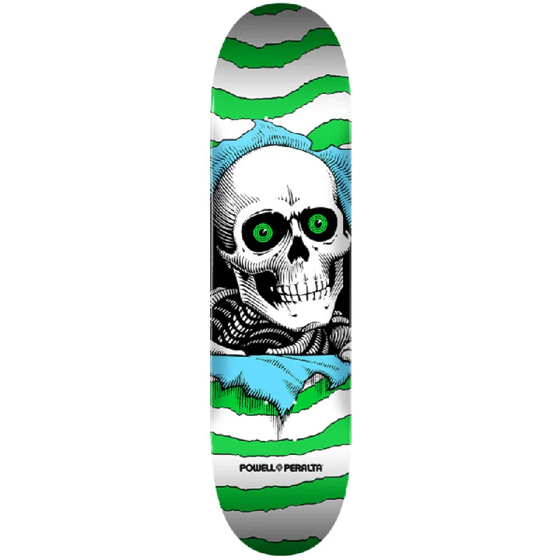 Custom Skateboard Deck with Customized Length for Comfort-Powell Peralta Ripper One Off Green 7.5 - Skateboard Deck