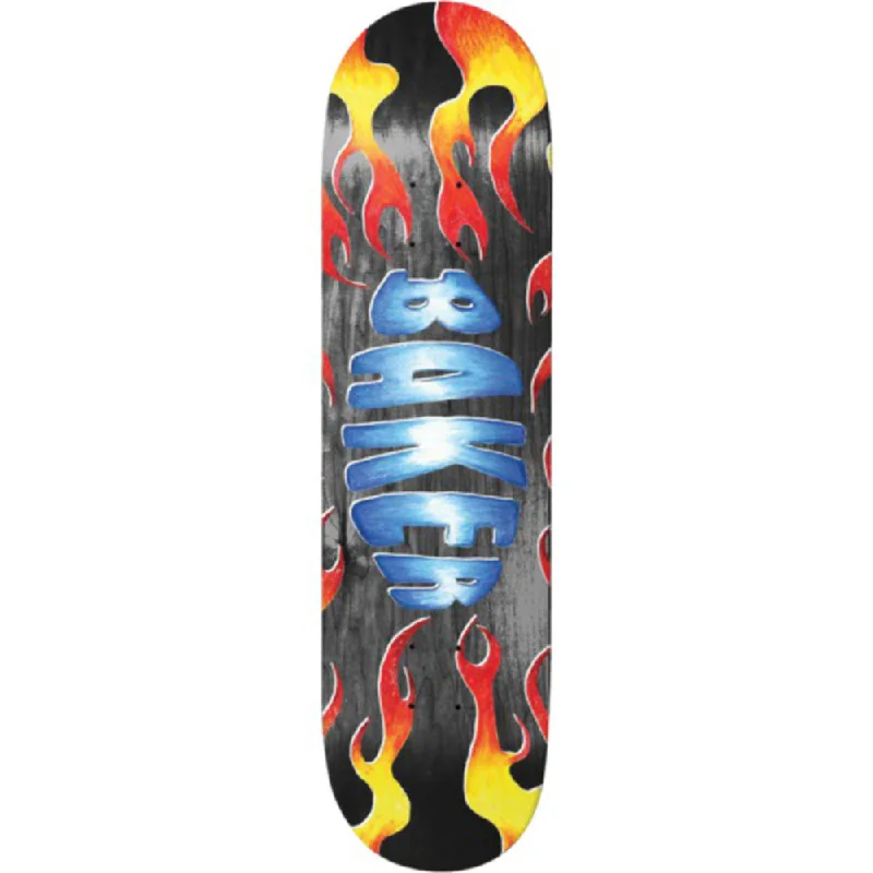 Custom Skateboard Deck for Park Riders Seeking High Flex-Baker Zach Allen Flames 8.5 - Skateboard Deck