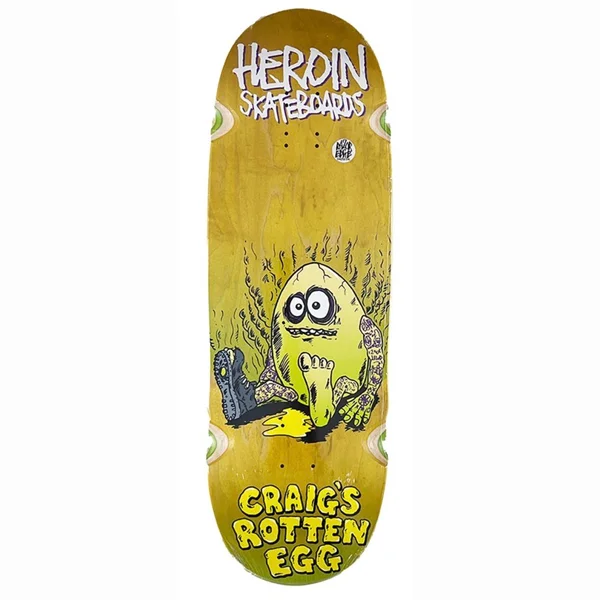 Custom Skateboard Deck for Street and Park Performance-Heroin Skateboards - Craigs Rotten Egg 10.0" Skateboard Deck