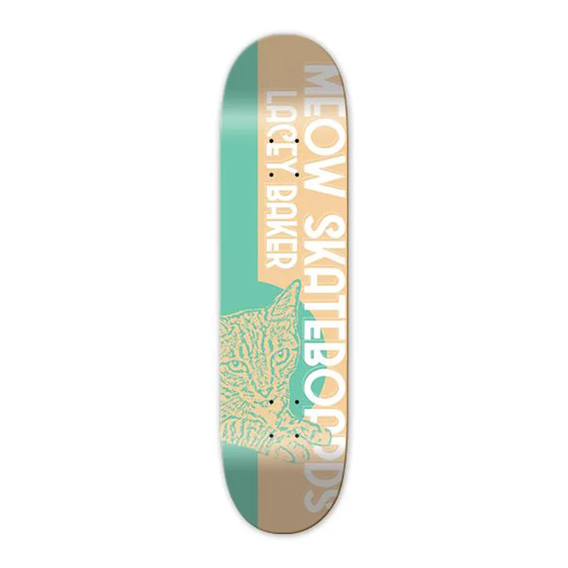 Custom Skateboard Deck with Lightweight Construction-Meow Baker Retro 8.25 - Skateboard Deck