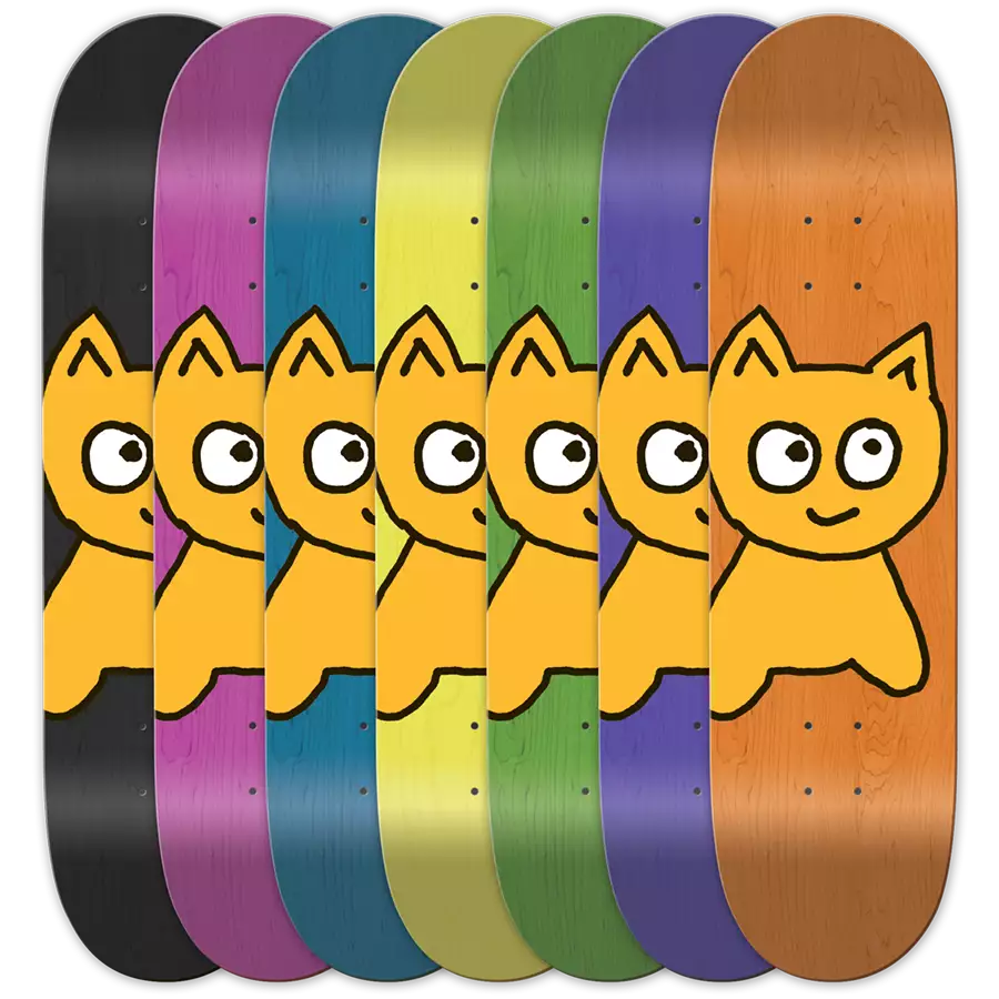 Custom Skateboard Deck with Extra Grip-Meow Skateboards Big Cat Deck 8.75