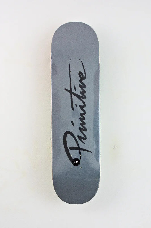 Custom Skateboard Deck with Stronger Pop-Primitive - Nuevo Script 8.38 - Team Graphic - Skateboard Deck