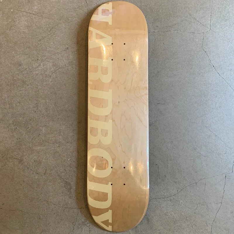 Custom Skateboard Deck for Advanced Trick Performance-[HARDBODY NYC] CLASSIC LOGO DECK (NATURAL) - 8.0”