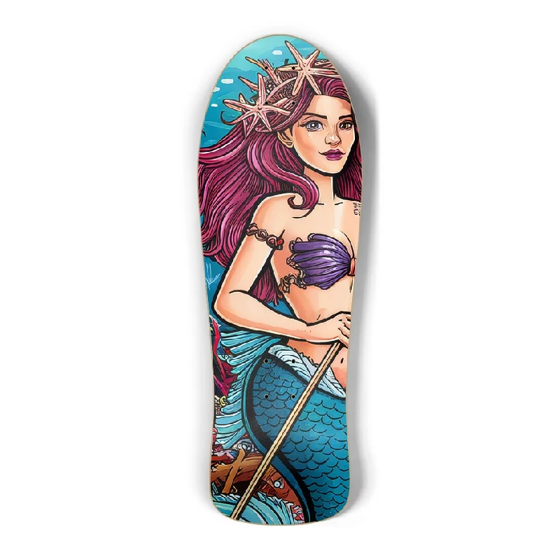 Custom Skateboard Deck with Smooth Tail and Nose-Mermaid Star Skateboard