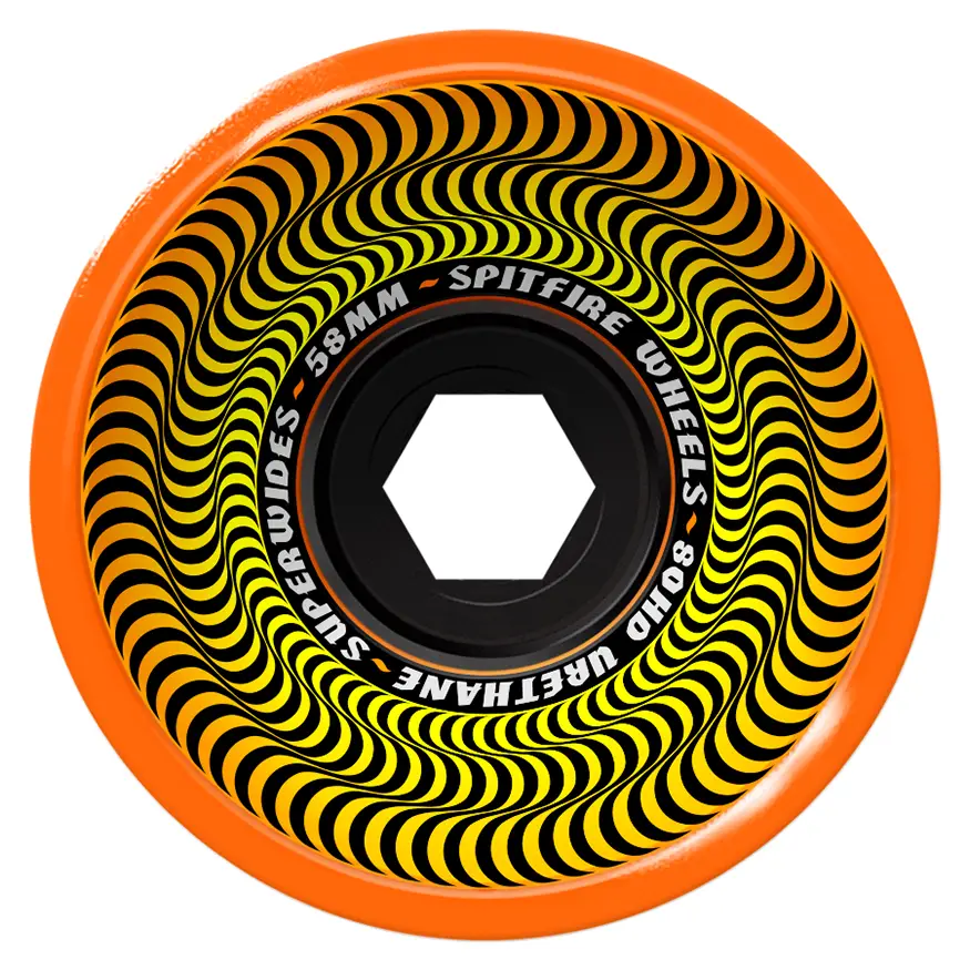 Custom Skateboard Wheels with Extra Traction for Ramp Skating-Spitfire 80HD Super Wides Skateboard Wheels