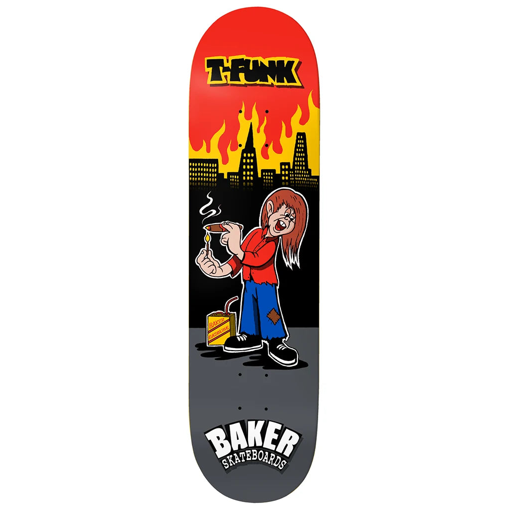 Custom Skateboard Deck for Easy Flip Tricks-Baker Skateboards T-Funk Lampwick skateboard Deck 8.25