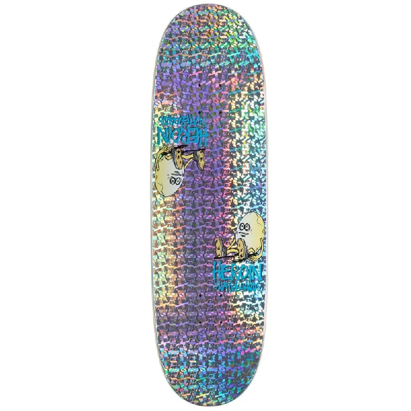 Custom Skateboard Deck with Enhanced Shock Absorption-Heroin Symmetrical Holo Egg 9.25 - Skateboard Deck