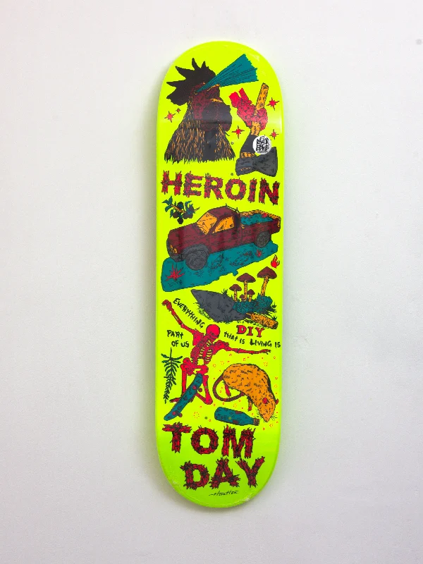 Custom Skateboard Deck for Park and Ramp Dominance-Heroin Skateboards - Tom Day Life Skateboard Deck - 8.625 x 32.125