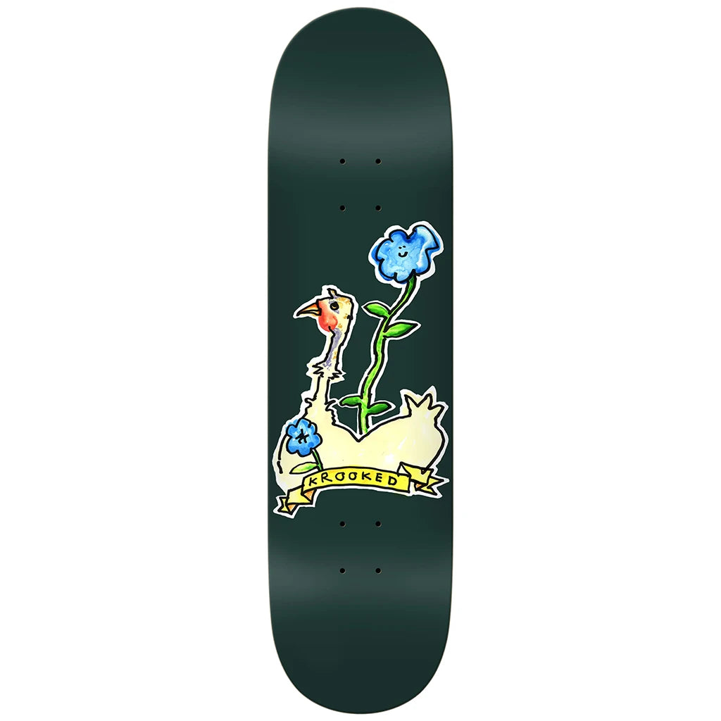 Custom Skateboard Deck with Extended Nose for Control-Krooked Skateboards Belle Easy Rider Deck 8.06