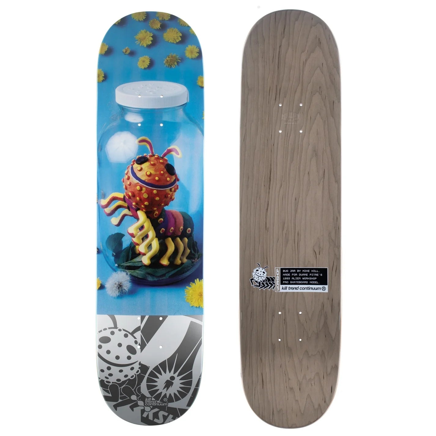 Custom Skateboard Deck for Aggressive Street Tricks-ALIEN WORKSHOP - Bug Jar KTC Mache Slick - 8.125