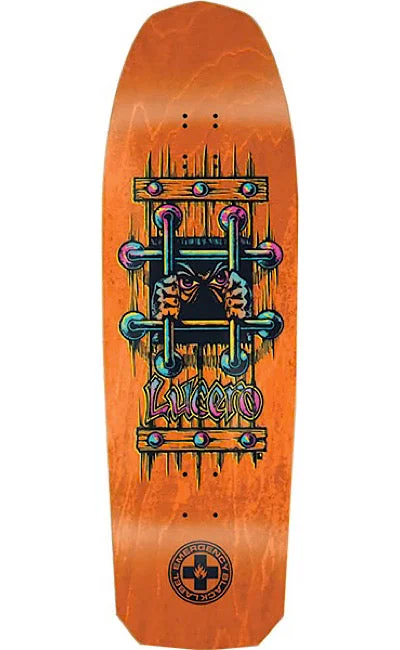 Custom Skateboard Deck with Enhanced Durability-BLACK LABEL - Lucero OG Bars Assorted Stains- 10.0