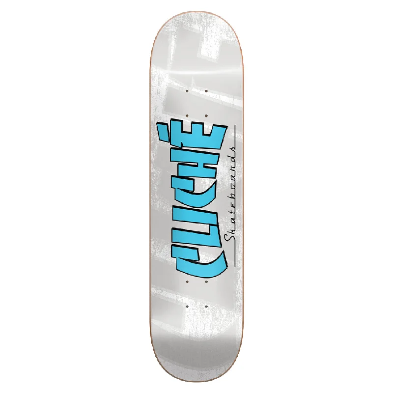 Custom Skateboard Deck for Competitive Skating Events-Cliche Banco RHM Blue/White 7.75