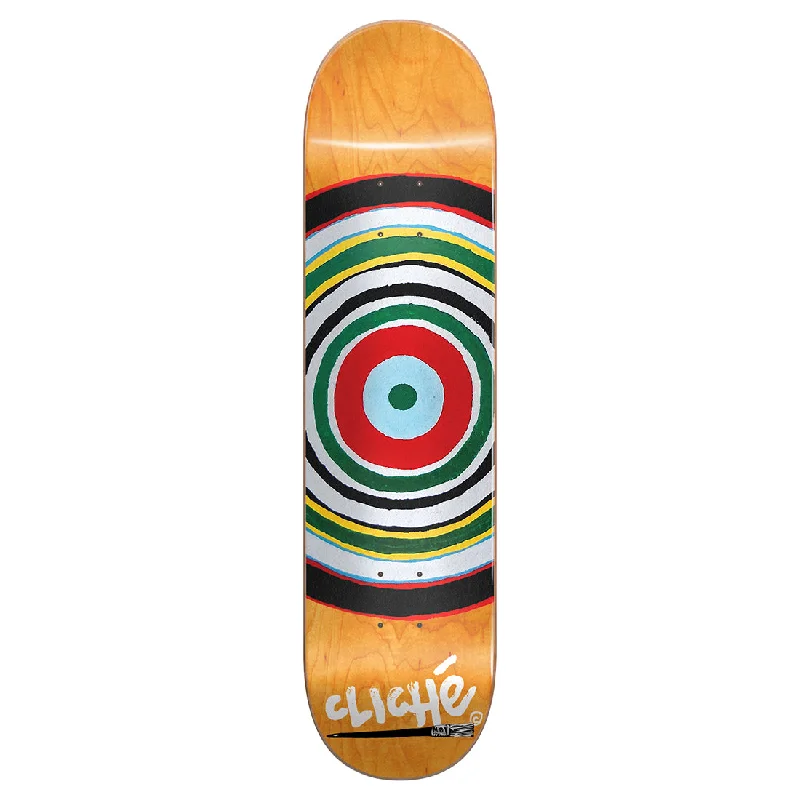 Custom Skateboard Deck with Extra-Supportive Design for Landings-Cliche Painted Circle 8.0