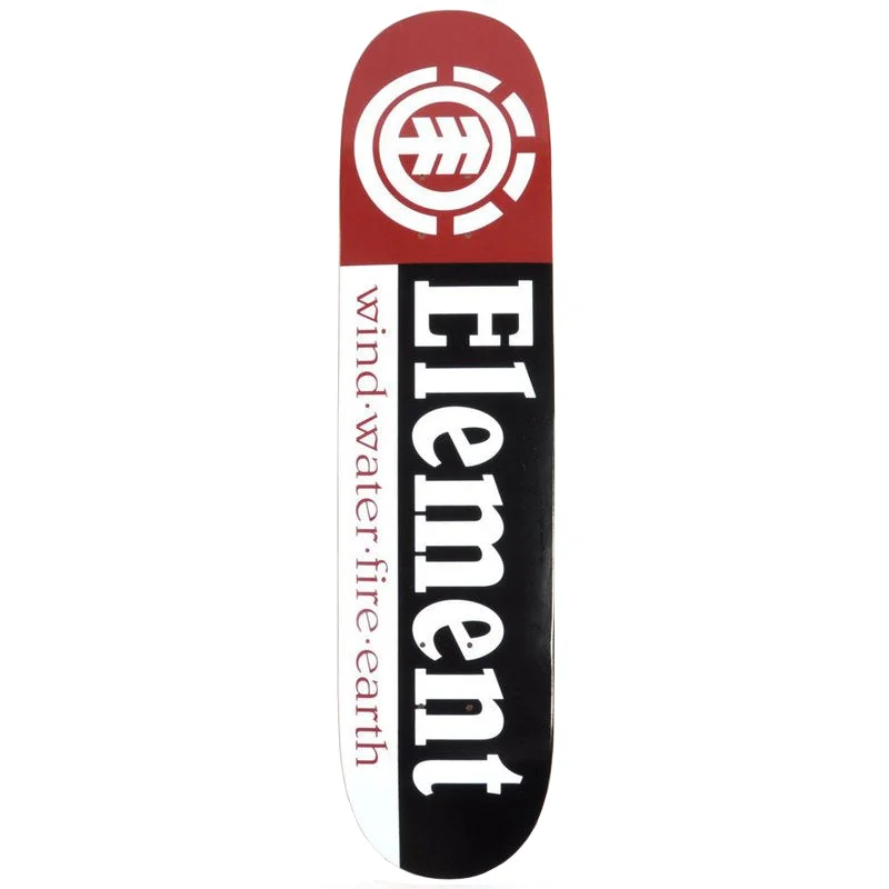 Custom Skateboard Deck for Riders Seeking Custom Graphics-Element Team Section Black 8.25