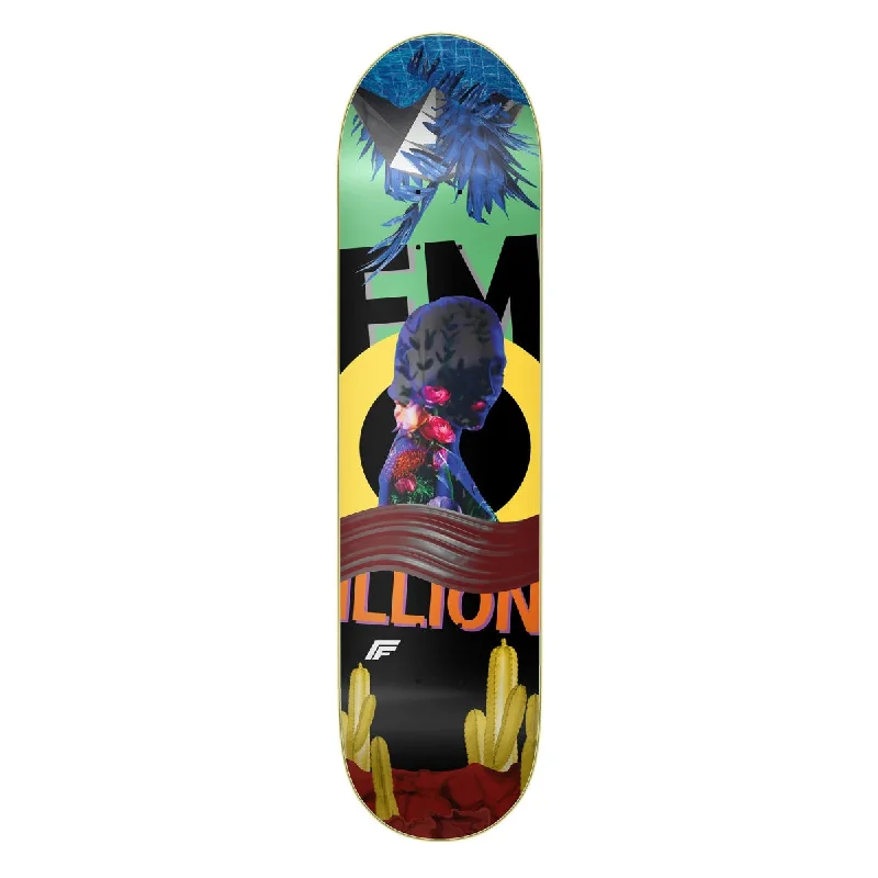 Custom Skateboard Deck with Reinforced Corners for Impact-Emillion Fibertech Cheap Thrills 8.0