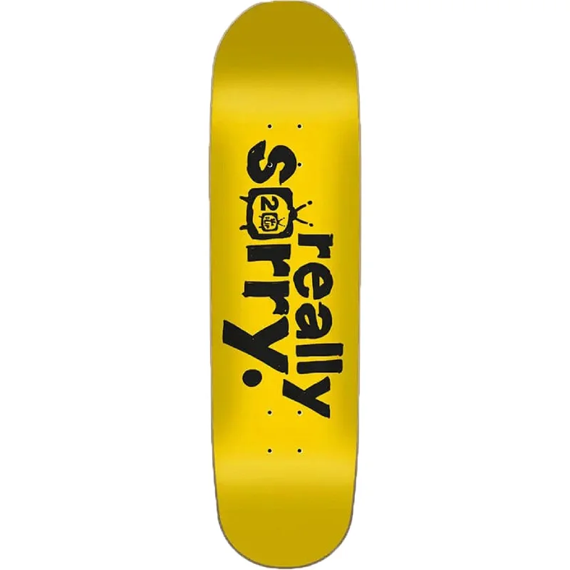 Custom Skateboard Deck with High-Speed Performance for Downhill-Flip Scribble Logo 8.25" Skateboard Deck Yellow