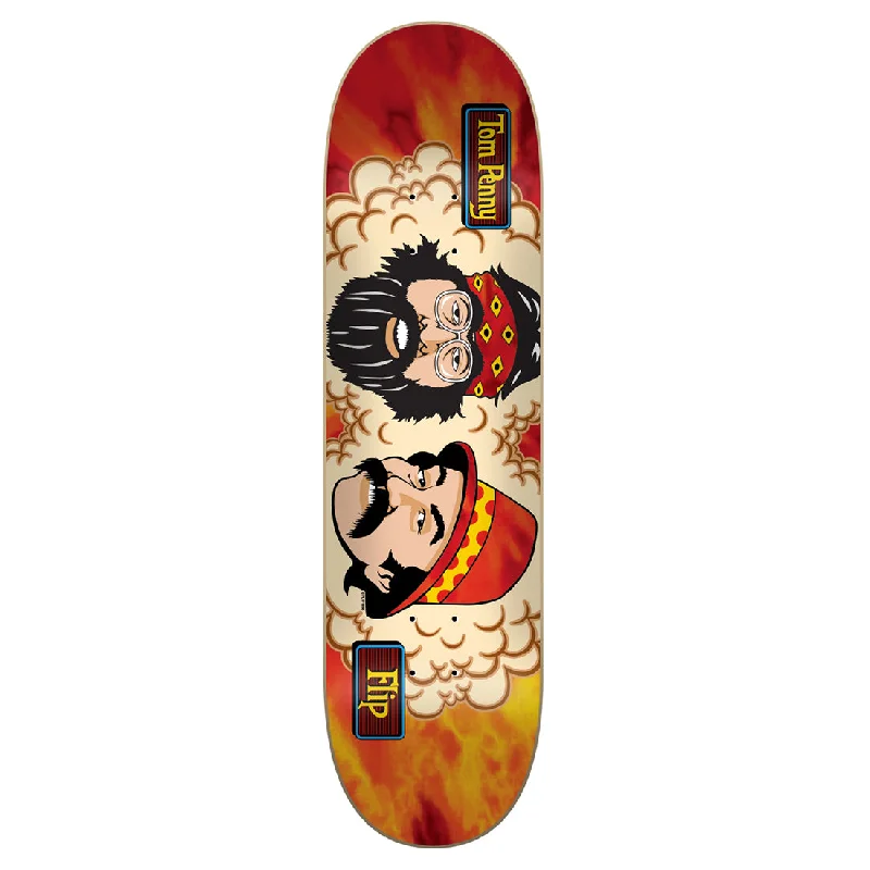 Custom Skateboard Deck for High-Energy Freestyle Skating-Flip Toms Friends Cheech and Chong Orange Sunshine 8.0