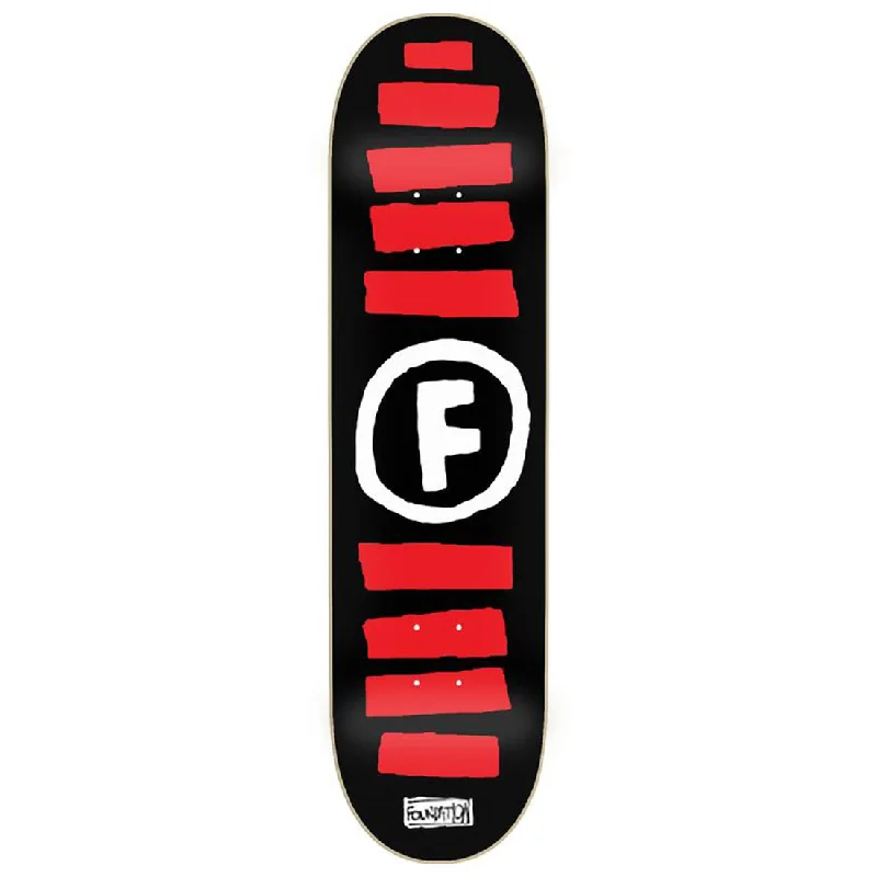 Custom Skateboard Deck with Enhanced Tail for Better Flicks-Foundation Doodle Stripe Deck 8.0