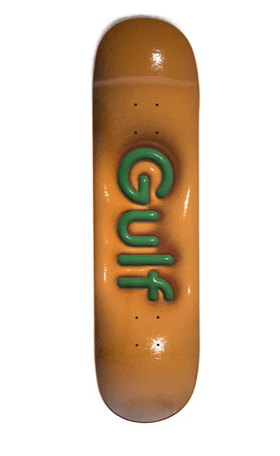 Custom Skateboard Deck with Extended Nose for Control-GULF - Naranja - 8.25