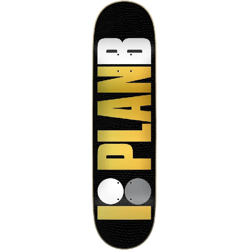 Custom Skateboard Deck for Ultimate Street and Park Control-Plan B Snake Skin Gold 8.0