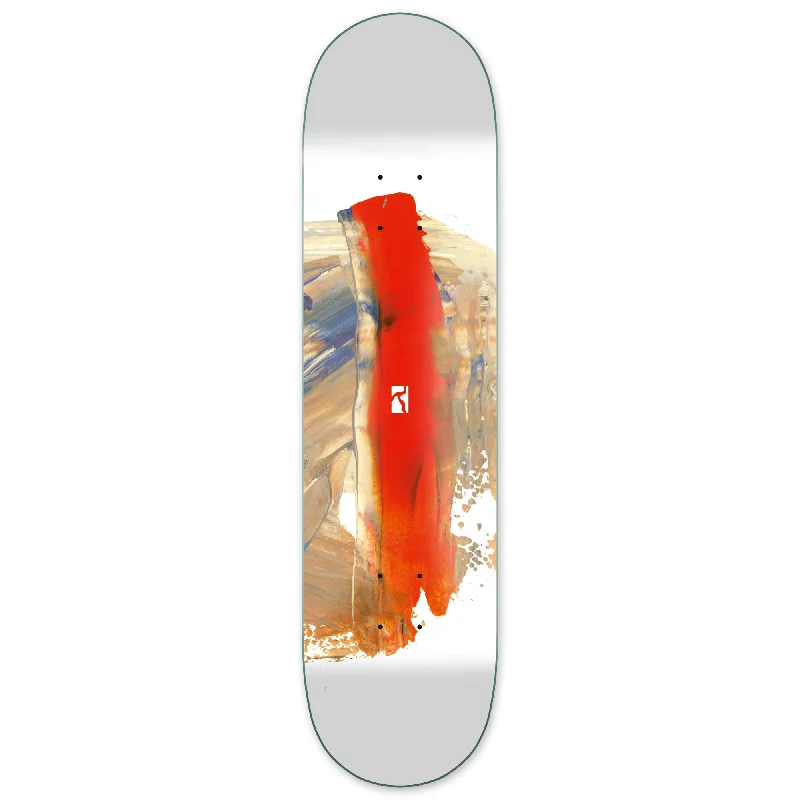 Custom Skateboard Deck with Full-Wrap Grip Tape-Poetic Collective Painting 8.25 Yellow Orange