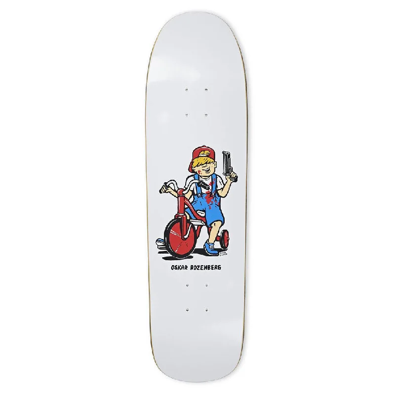 Custom Skateboard Deck for Heavy Riders-Polar Skate Co. Oskar Rozenberg Tricycle White 1991 Jr. 8.65