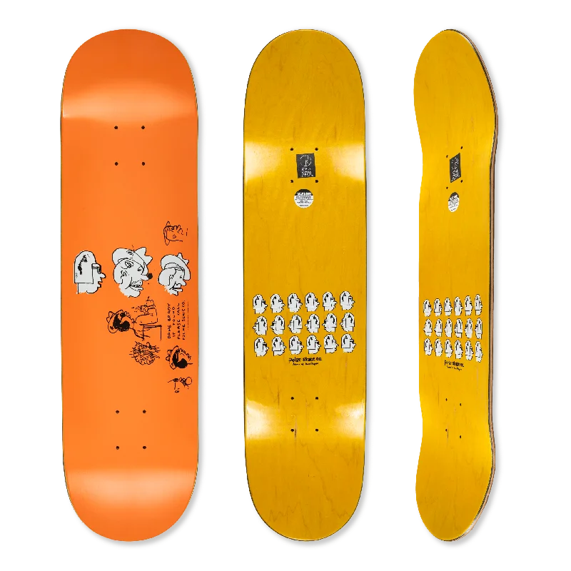 Custom Skateboard Deck with Easy Transition Between Tricks-POLAR SKATE CO. - Dane Brady Mia (Orange) - 8.5