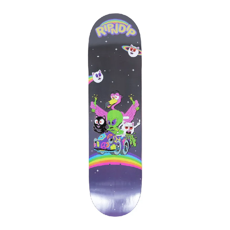 Custom Skateboard Deck with Durable Tail for Trick Support-Ripndip Friends Forever Deck Black 8.0