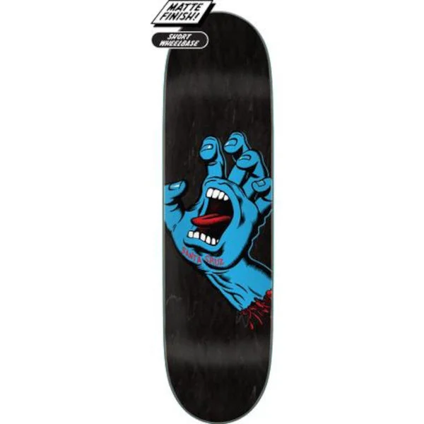 Custom Skateboard Deck for Enhanced Flick and Spin Tricks-Santa Cruz Screaming Hand Black Skateboard 8.6