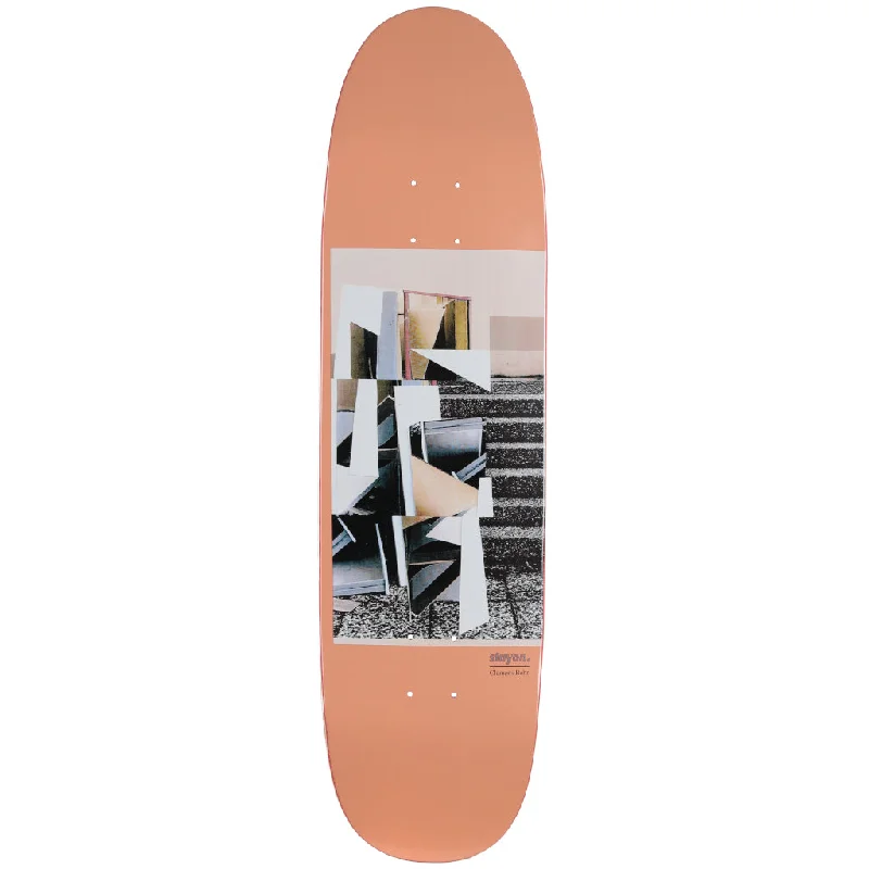 Custom Skateboard Deck for Improved Airborne Tricks-Stay on x Behr Complex Skateboard Peach Special Shape DC 8.8