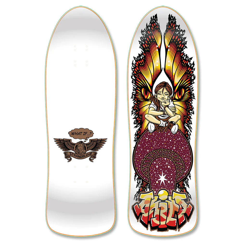 Custom Skateboard Deck with Low to Medium Concave-STRANGELOVE - Anita White Pearlescent - 9.6