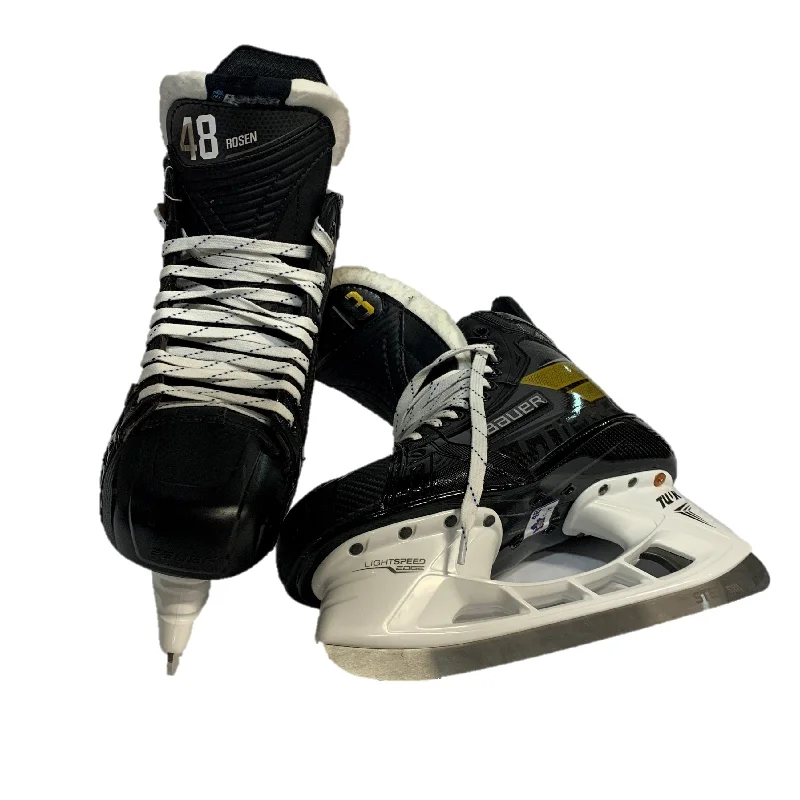 Custom Skates with Light-up Wheels-Bauer Supreme Ultrasonic Hockey Skates - Size L 8.5D, R 8D