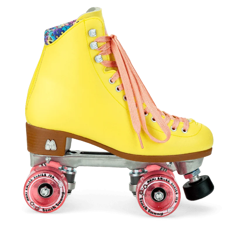 Custom Skates for Skate Parks-Moxi Beach Bunny Strawberry Lemonade roller skates