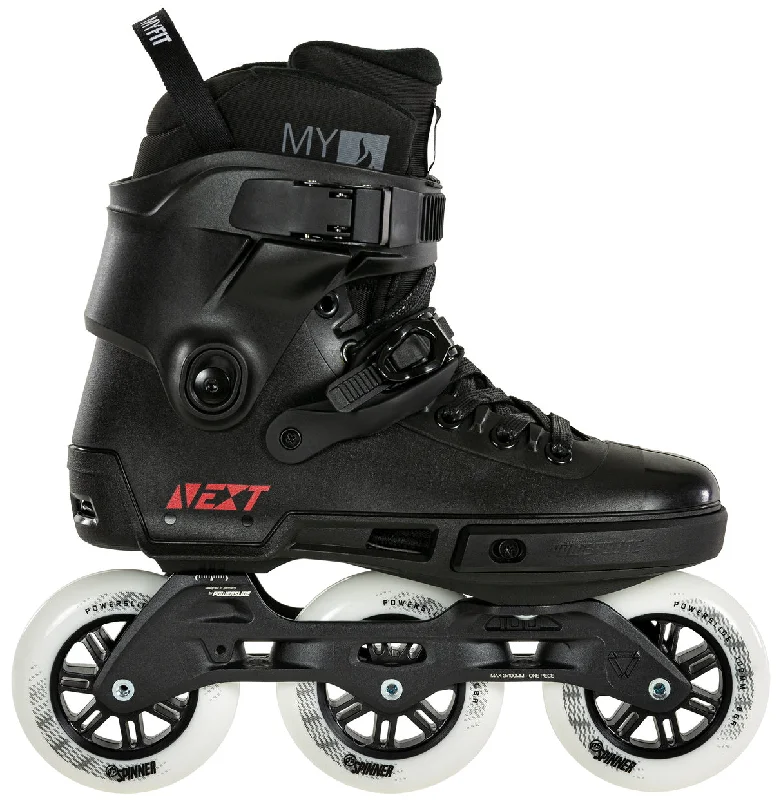 Custom Skates with Extra-Breathable Lining-Powerslide Next Core Black 100mm inline skates