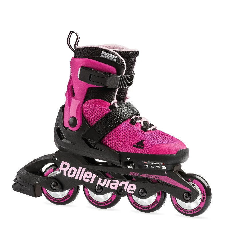 Custom Skates with Soft Foam Padding-Rollerblade Microblade G Junior Skates- Pink/Bubble Gum - Microbladejr G Pink